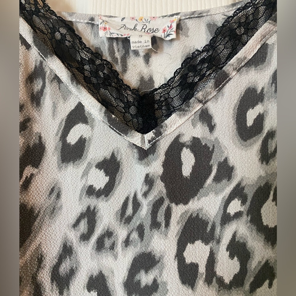 Pink Rose Cheeta Print Cami Tank - Picture 5 of 5